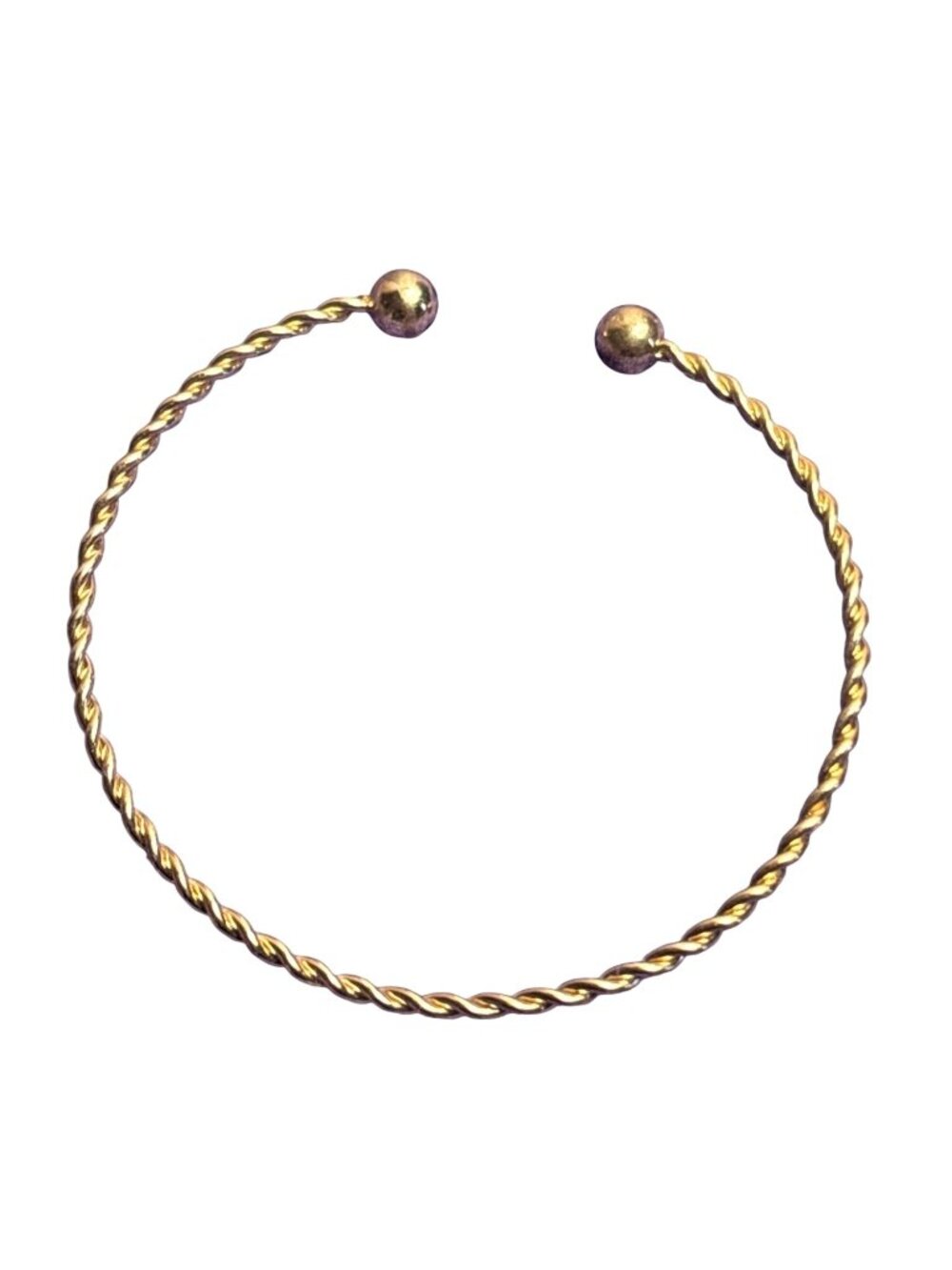 Twisted Goldtone Cuff Bracelet 7 inches